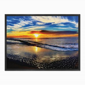 Quadro em Tela Canvas Pôr do Sol na Praia Quadro em Tela Canvas Pôr do Sol na Praia