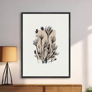 Quadro Em Tela Canvas Ramo De Flores Botânica Estilo Japandi Quadro Em Tela Canvas Ramo De Flores Botânica Estilo Japandi