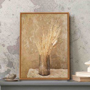 Quadro Em Tela Canvas Ramo De Grama De Pampas Seco Vintage Quadro Em Tela Canvas Ramo De Grama De Pampas Seco Vintage