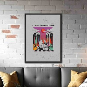 Quadro Em Tela Canvas Rock and Roll It's Never Too Late To Touch Quadro Em Tela Canvas Rock and Roll It's Never Too Late To Touch