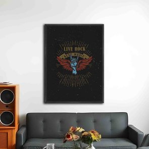 Quadro Em Tela Canvas Rock And Roll Live Rock Quadro Em Tela Canvas Rock And Roll Live Rock