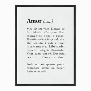 Quadro em Tela Canvas Significado da Palavra Amor Quadro em Tela Canvas Significado da Palavra Amor