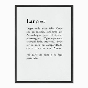 Quadro em Tela Canvas Significado da Palavra Lar Quadro em Tela Canvas Significado da Palavra Lar