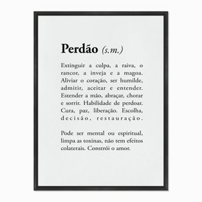 Quadro em Tela Canvas Significado da Palavra Perdão Quadro em Tela Canvas Significado da Palavra Perdão