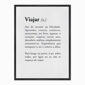 Quadro em Tela Canvas Significado da Palavra Viajar Quadro em Tela Canvas Significado da Palavra Viajar