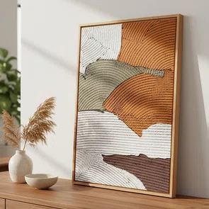 Quadro Em Tela Canvas Textura Gesso Abstrato Estilo Modern Heritage