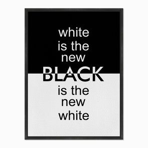 Quadro em Tela Canvas White is the New Black is the New White Quadro em Tela Canvas White is the New Black is the New White