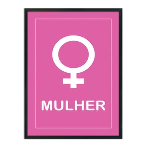Quadro Indicativo para Banheiro com Símbolo Feminino Quadro Indicativo para Banheiro com Símbolo Feminino