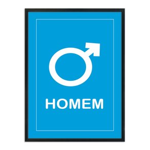 Quadro Indicativo para Banheiro com Símbolo Masculino Quadro Indicativo para Banheiro com Símbolo Masculino