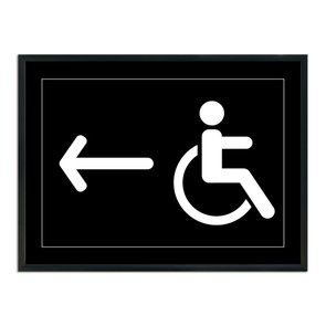 Quadro Indicativo para Banheiros com Acessibilidade - Esquerda Quadro Indicativo para Banheiros com Acessibilidade - Esquerda