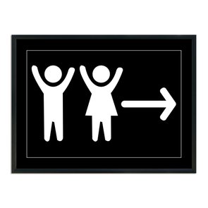 Quadro Indicativo para Banheiros Infantis - Direita Quadro Indicativo para Banheiros Infantis - Direita