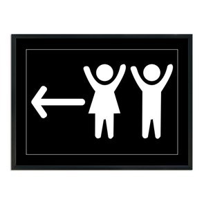 Quadro Indicativo para Banheiros Infantis - Esquerda Quadro Indicativo para Banheiros Infantis - Esquerda