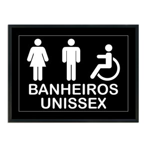 Quadro Indicativo para Banheiros Unissex e Acessíveis Quadro Indicativo para Banheiros Unissex e Acessíveis