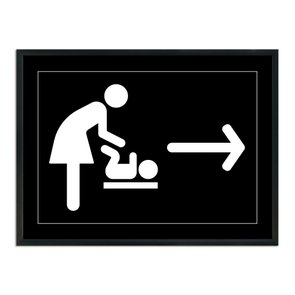 Quadro Indicativo para Fraldário - Direita Quadro Indicativo para Fraldário - Direita