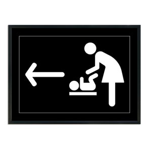 Quadro Indicativo para Fraldário - Esquerda Quadro Indicativo para Fraldário - Esquerda