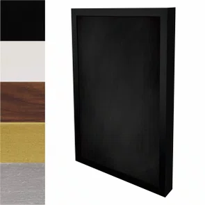 Quadro Lousa Negra Para Giz com Moldura Caixinha Revestida 1,5x3