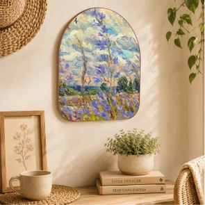 Quadro Orgânico Decorativo Campo de Lavanda