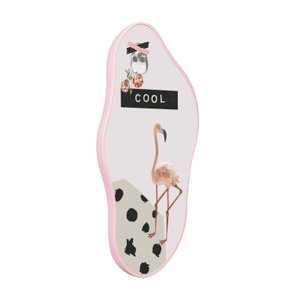 Quadro Orgânico Decorativo Flamingo e Caveira com Moldura Filete Flexível Quadro Orgânico Decorativo Flamingo e Caveira com Moldura Filete Flexível