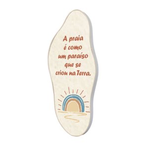 Quadro Orgânico Decorativo Frase  A Praia é Como  Um Paraíso Que Se Criou na Terra com Moldura em Couro Sintético Quadro Orgânico Decorativo Frase  A Praia é Como  Um Paraíso Que Se Criou na Terra com Moldura em Couro Sintético