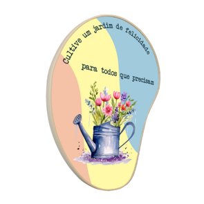 Quadro Orgânico Decorativo Frase Cultive Um Jardim de Felicidade Para Todos Que Precisam com Moldura Filete Flexível Quadro Orgânico Decorativo Frase Cultive Um Jardim de Felicidade Para Todos Que Precisam com Moldura Filete Flexível