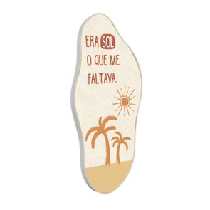 Quadro Orgânico Decorativo Frase Era Sol  o Que Me Faltava com Moldura em Couro Sintético Quadro Orgânico Decorativo Frase Era Sol  o Que Me Faltava com Moldura em Couro Sintético
