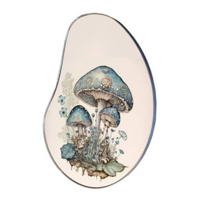 Quadro Orgânico Decorativo Jardim de Cogumelos com Moldura Flexível Metalizada Quadro Orgânico Decorativo Jardim de Cogumelos com Moldura Flexível Metalizada