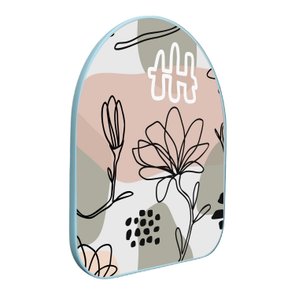 Quadro Orgânico Decorativo Silhueta Flores Fundo Colorido com Moldura Filete Flexível Quadro Orgânico Decorativo Silhueta Flores Fundo Colorido com Moldura Filete Flexível