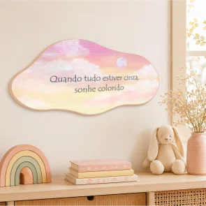 Quadro Orgânico Decorativo Vasos Frase Quando Tudo Estiver Cinza Sonhe Colorido
