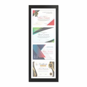 Quadro Painel de Parede para 4 Fotos Certificados Diplomas A4 e Alvará de Funcionamento Quadro Painel de Parede para 4 Fotos Certificados Diplomas A4 e Alvará de Funcionamento