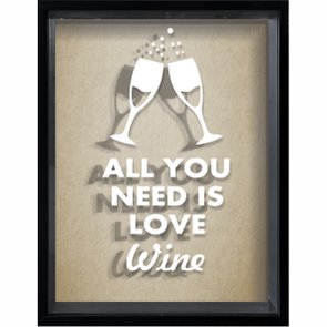 Quadro Porta Rolhas All You Need is Love Wine Quadro Porta Rolhas All You Need is Love Wine