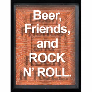 Quadro Porta Tampinhas Beer, Friends, And Rock N' Roll Quadro Porta Tampinhas Beer, Friends, And Rock N' Roll