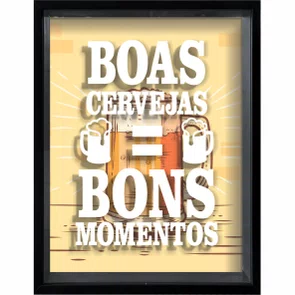 Quadro Porta Tampinhas Boas Cervejas = Bons Momentos Quadro Porta Tampinhas Boas Cervejas = Bons Momentos