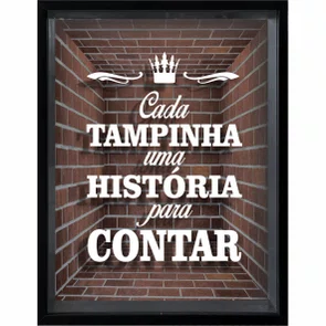 Quadro Porta Tampinhas Cada Tampinha Uma História Para Contar Quadro Porta Tampinhas Cada Tampinha Uma História Para Contar