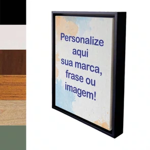 Quadro Tela Decorativa Personalizada em Tecido Canvas com Moldura Canaleta Flutuante Lisa Revestida - 2x2,8