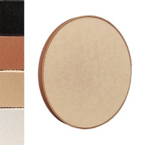 Recorte de Mdf 9mm para Artesanato com Tira de Couro Sintético - Redondo Recorte de Mdf 9mm para Artesanato com Tira de Couro Sintético - Redondo