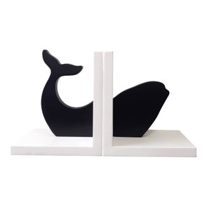 Suporte Aparador de Livros Baleia Preta - Laqueado Suporte Aparador de Livros Baleia Preta - Laqueado