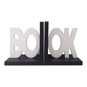 Suporte Aparador de Livros Book Branco - Laqueado Suporte Aparador de Livros Book Branco - Laqueado