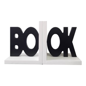 Suporte Aparador de Livros Book Preto - Laqueado Suporte Aparador de Livros Book Preto - Laqueado