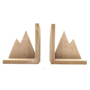 Suporte Aparador de Livros Montanhas em MDF Cru 15mm Suporte Aparador de Livros Montanhas em MDF Cru 15mm