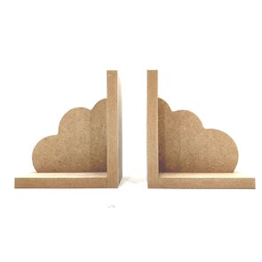 Suporte Aparador de Livros Nuvem em MDF Cru 15mm Suporte Aparador de Livros Nuvem em MDF Cru 15mm