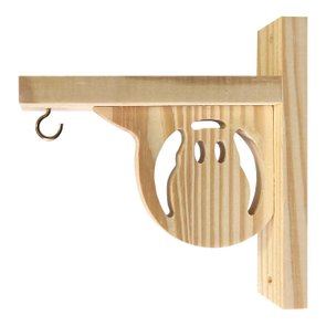 Suporte Mão Francesa Corujinha em Madeira de Pinus para Vasos de Plantas - Farmhouse Suporte Mão Francesa Corujinha em Madeira de Pinus para Vasos de Plantas - Farmhouse