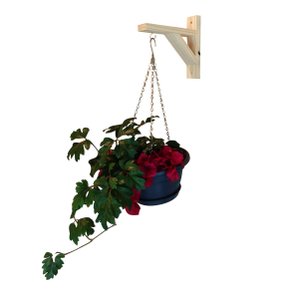 Suporte Mão Francesa em Madeira de Pinus para Vasos de Plantas Suporte Mão Francesa em Madeira de Pinus para Vasos de Plantas