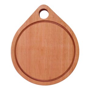 Tábua de Hambúrguer em Madeira de Eucalipto Maciço - Redonda com Furo com Óleo Mineral Tábua de Hambúrguer em Madeira de Eucalipto Maciço - Redonda com Furo com Óleo Mineral