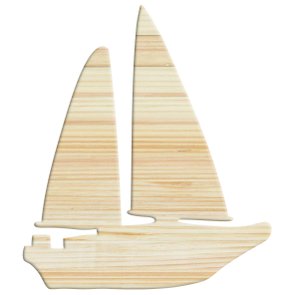Tábua de Pinus Recortada para Artesanato em Forma de Barco Tábua de Pinus Recortada para Artesanato em Forma de Barco