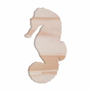 Tábua de Pinus Recortada para Artesanato em Forma de Cavalo Marinho Tábua de Pinus Recortada para Artesanato em Forma de Cavalo Marinho