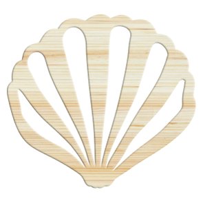 Tábua de Pinus Recortada para Artesanato em Forma de Concha Tábua de Pinus Recortada para Artesanato em Forma de Concha