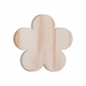 Tábua de Pinus Recortada para Artesanato em Forma de Flor com Pétalas Arredondadas Tábua de Pinus Recortada para Artesanato em Forma de Flor com Pétalas Arredondadas