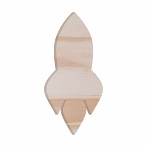 Tábua de Pinus Recortada para Artesanato em Forma de Foguete Tábua de Pinus Recortada para Artesanato em Forma de Foguete