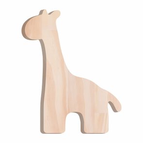 Tábua de Pinus Recortada para Artesanato em Forma de Girafa