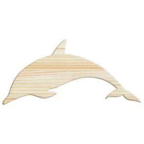 Tábua de Pinus Recortada para Artesanato em Forma de Golfinho Tábua de Pinus Recortada para Artesanato em Forma de Golfinho
